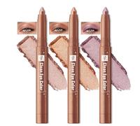 Noerrors 3 Colors Cream Glitter Eyeshadow Stick Set for Mature Skin, Shimmer Brown Plum Eyeliner Shadow Pencil for Older Women, Easy Application Waterproof Long Wear Eye Crayon Brightener Makeup