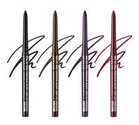 Noerrors 4 Colors Brown Black Gel Eyeliner Set, Plum Burgundy Waterproof Smooth Easy to Color Creamy Glide Eyeliner Pencil for Mature Eyes, Long Wear Highly Pigmented Matte Eye Liner for Older Women