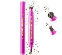 Noerrors Brown Freckle Stamp Pen, 2 in 1 Magic Fake Freckles Stain Marker with Single Gourd Tip for Natural Lifelike Faux Freckles, Waterproof Long Lasting for Sun-Kissed Makeup #02