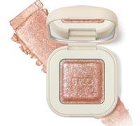 Noerrors Brown Single Glitter Eyeshadow Palette, Duochrome Glow Shimmer Iridescent Eye Shadow, Cream to Powder Shiny Eye Brightener, Highly Pigment Sparkly Highlighter Makeup for Party Rave,Black Tea