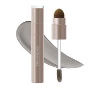 Noerrors Dual-ended Cool Toned Contour Stick with Brush, Grey Brown Liquid Nose Contour Wand, Face Cream Bronzer Conceal for Fair Pale Olive Skin, Long-Lasting Waterproof Blendable Contouring Makeup