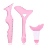 Noerrors Eyeliner Stencil 3Pcs Wing Tips Silicone Makeup Tool Kit Aid Reusable Eye Liner Shadow Stencil Applicator Guide Multifunctional Eyeshadow Mascara Shield Eyelash Lips Quick Pads#Pink