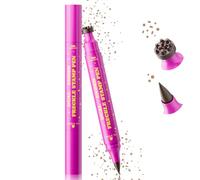 Noerrors Freckle Stamp & Freckle Pen, 2 in 1 Faux Freckles Stamp with Soft Dots Pen for Natural Lifelike Look, Magic Fake Freckles Marker Stain Waterproof Long Lasting Sun-Kissed Makeup #Light Brown