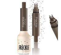 Noerrors Freckle Stamp Pen, Waterproof Fake Freckles Tattoo Magic Lifelike Quick Dry Long Lasting Liquid Brown Faux Freckle Stain Tint for Women Girls Natural Sunkissed Makeup #01 Ash Chestnut