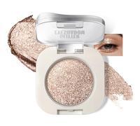 Noerrors Glitter Eyeshadow Sheer Glow Shimmer Sparkle Eyeshadow Palette Makeup for Women, Shimmer Fine Powder Multiuse Blendable Champagne Brown Creamy Eye Shadow, Nude High Pigment Shiny Highlight