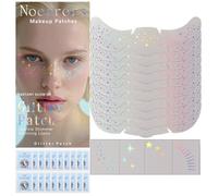 Noerrors Glitter Freckles Face Tattoo, Multichrome Holographic Sparkle Faux Freckles Face Glitter Patches for Women, Waterproof Metallic Cute Star Temporary Tattoo Makeup Festival Accessories