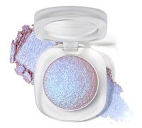 Noerrors Holographic Chameleon Eyeshadow Palette, Cream to Powder Duochrome Color Shift Glitter Iridescent Highlighter, Smooth Long Lasting Sparkling Eyeshadow Purple Mermaid Facial Illuminator Makeup