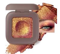 Noerrors Holographic Eyeshadow, Duochrome Burgundy Gold Glitter Eyeshadow Palette, Multichrome Rich Color Creamy Shimmer Eye Shadow, Color Shift Metallic Eye Brightener Makeup for Rave Party#07