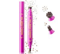Noerrors Light Brown Freckle Stamp Pen, 2 in 1 Magic Fake Freckles Stain Marker with Single Gourd Tip for Natural Lifelike Faux Freckles, Waterproof Long Lasting for Sun-Kissed Makeup #01