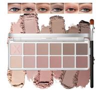 Noerrors Mauve Neutral Nude Matte Eyeshadow Palette, 12 Colors Grey Pink Eyeshadow Pallet with Brush, Cool Toned Beige Brown Taupe Eye Shadow for Older Women, Velvet Smooth Powder Blendable Eye Makeup