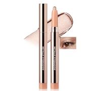 Noerrors Metallic Glitter Golden Bronze Cream Eyeshadow Stick, Highly Pigmented Waterproof Long Lasting Blendable Eye Brightener Highlighter Pencil, Frosted Shimmer Eyeshadow Crayon for Eye Makeup#08