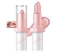 Noerrors Metallic Nude Glitter Lipstick, High Impact Shine Lipcolor, Transfer Proof Diamond Creamy Brown Pink Lipstick, Long Lasting Shimmer Non Stick Cup Soft Lightweight Lip Makeup for Women Girls