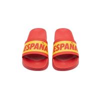 NOESLOMISMO BY DILEMA Pala Flag Spain Unisex Flip Flops | Lightweight and Comfortable EVA Rubber Sandals | Non-Slip for Pool, Beach, Shower and Bath, Padded Sole, Open, Summer Men Women, Spain, 10 UK