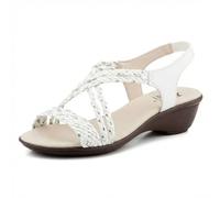 NOESLOMISMO BY DILEMA Women’s Leather Wedge Sandals, Braided Straps Slingback, Comfortable Everyday Summer Shoes, Non-Slip Rubber Sole, Made in Spain, Sizes 35-41
