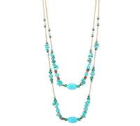 Noessla Boho Long Beaded Necklaces for Women Double Layer Chunky Irregular Stone Beads Strand Statement Jewelry Mothers Day Gifts, normal, Stone, No Gemstone