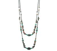 Noessla Boho Long Beaded Necklaces for Women Double Layer Chunky Irregular Stone Beads Strand Statement Jewelry Mothers Day Gifts, normal, Stone, No Gemstone