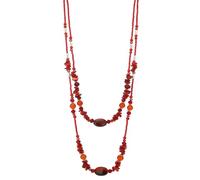 Noessla Boho Long Beaded Necklaces for Women Double Layer Chunky Irregular Stone Beads Strand Statement Jewelry Mothers Day Gifts, normal, Stone, No Gemstone