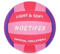 Noetifex Soft Volleyball-Super Soft Fabric Light Volleyball for Indoor Practice Safe and Quiet Kids Youth Beginners House Yard Training Practice Games(Deflated)