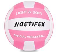 Noetifex Soft Volleyball-Super Soft Fabric Light Volleyball for Indoor Practice Safe and Quiet Kids Youth Beginners House Yard Training Practice Games(Deflated)