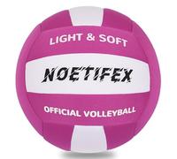 Noetifex Soft Volleyball-Super Soft Fabric Light Volleyball for Indoor Practice Safe and Quiet Kids Youth Beginners House Yard Training Practice Games(Deflated)