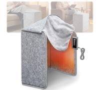 Noetopolis Foldable Leg Warmer With Soft Blanket, Under Desk Leg Foot Knee Heater 235W, Small Personal Space Heater, Overheat Safe Protection, Timer, Quiet, Easy Setup, for Home Office