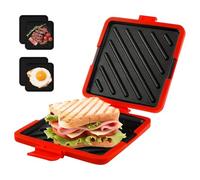 Noetopolis Microwave Toastie Maker, Wireless Adjustable Micro Toastie Sandwich Maker, Removable Non-Stick Silicone Microwavable Cookware for Bread Sandwich, Dishwasher Safe, Heatwave Technology