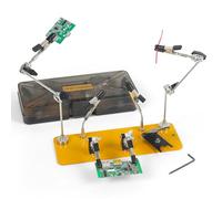 NOEVSBIG Helping Hands Soldering Station, 6 Flexible Arms,Soldering Iron Holder,360° Rotatable Adjustable Versatile Helping Hands Tool for Soldering, Electronics Repair, Precise Work and DIY