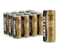Noffee Caffeine Free Iced Latte 12 Pack - Ready to Drink Coffee Alternative with Lion's Mane and B Vitamins - Refined Sugar Free Functional Mushroom Drink for Focus & Mental Clarity (250ml)