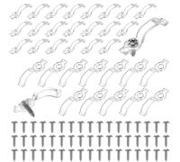 Nogeqi 100 Pack Led Strip Light Clips, Light Strip Mounting Bracket Clip One Side Waterproof Led Lighting Clips with Screws Transparent 10mm Wide, Ip65