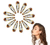 Nogeqi 12 PCS Metal Hair Clips, Vintage Tortoise Hair Clips, Snap Barrettes for Women & Girls, Suitable for All Hair Types