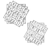 Nogeqi 138 Pcs 2 Inch Letter Stickers, 6 Sheets Alphabet Stickers, Self Adhesive Letter Sticker Vinyl Numbers for Scrapbook Mailbox Water Bottles Car Window Home and Outdoors, White