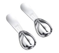 Nogeqi 2 Pack Stainless Steel Coffee Measuring Spoon Coffee Scoop, Small 1 Tablespoon Measuring Spoon for Jars, Short Handle Fits into Canisters (1tbsp, 15ml)