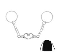 Nogeqi 2 Pcs Finger Heart Matching Keychains, Funny Keychain for Women with bag,Friendship Gifts for Couple Friends Bestie,Fun Keyring,Long Distance Friendship Gifts for Brothers