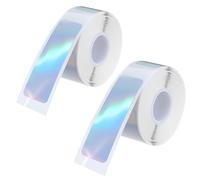 Nogeqi 2 Rolls D30 Label Tape, 12 x 40 mm, Thermal Labels for Phomemo D30 D32 D35 Q30 Q30s Q31, Waterproof Adhesive Print Master Labels Refill, 160/Roll, Holographic Silver