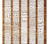 Nogeqi 20 Pieces Letter Stencils 4 x 7 Inch,Alphabet Stencils Plastic Reusable Number Stencil for Painting Journal Notebook Diary Scrapbook Decorations