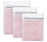 Nogeqi 3PCS Mesh Laundry Bags for Washing Machine, Durable and Gentle Wash Bag for Delicates, Fine Mesh Washing Bags for Laundry Room Essentials for College Dorm Travel (1 Large, 1 Medium, 1 Small)