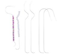 Nogeqi 4 Pcs Big Eye Beading Needles for Seed Beads Bead Spinner Needles, Stainless Bead Needle, Curved Beads Threader for Bracelet Necklace Jewelry Making (Ergonomic Arc Design)