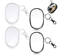 Nogeqi 4 PCS Doll Display Keychain Bag - Cute Clear Pouch Keychain, Portable Figure Display Bag for Display of Blind Boxes Mini Figures