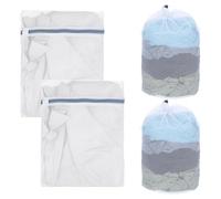 Nogeqi 4 Pcs Laundry Wash Bag with Zipper, Mesh Bags for Laundry, Delicates Laundry Bag,15" X 12" Large Laundry Bag,for Washing Machine College, Dorm, Camp, Travel Family Use