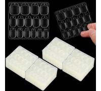 Nogeqi 40 Sheets 600 PCS Sticky Tabs for Nails, 15 Sizes Ultra Thin Clear Jelly Nail Adhesive Tabs Long-Lasting, Waterproof Double-Sided Press on Nail Stickers for Manicure Fit Most People