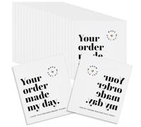 Nogeqi 50 Pcs Thank You Cards Bulk for Small Business,Thank You Business Cards,Small Thank You Notes,Small Business Supplies for Online Store Thanks Customers (Simple Style)