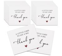 Nogeqi 50 Pcs Thankyou Cards Mini Thank You Cards Small Business for Wedding Graduation Business, Thank You Notes Multipack Mini Blank Greeting Card, 8.8 x 7.6 cm