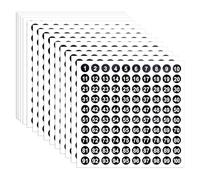 Nogeqi 60sheets Small Number Stickers, 10mm/0.4 Inch Round Numbered Stickers 1-100, Self Adhesive Waterproof Vinyl Numbers for Office School Sorting and Organizing (6000 Labels, Black)