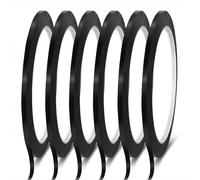 Nogeqi 6pcs Whiteboard Tape 3mm 1/8 Inch Width Graphic Pinstripe Tape White Board Tapes Drafting Tapes for Whiteboard Marking Gridding Artist Art, 108 Feet Feet Long Per Roll