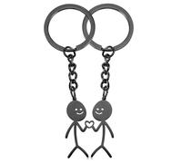 Nogeqi Couple Keyrings, Heart Keyring Long Distance Relationship Gifts | Matching Keychains for Him and Her, Stickman Love Funny Couples Gifts for Women Men Boyfriend Girlfriend Bestie Best Friend