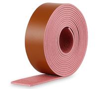 Nogeqi Genuine Leather Strap Strips for Crafts, 2.5 cm Wide, 2 mm Thick, 1.85 m Long, Single Sided Flat Leather Wrap for DIY Craft Tooling Belt Making Hobby Workshop, Brown