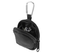 Nogeqi Ring Holder Keychain,Travel Ring Holder,Jewelry Holder for Sports Bag,Keychain Pouch with Metal Lock,Nylon Travel Jewelry Bag for Anti-Lost Keys, Jewelry and Coins(Black)
