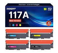 NOGIVY 117A Toner Cartridges Replacement for HP 117A W2072A W2070A W2071A W2073A Compatible with Color Laserjet MFP 179fnw 150nw 178nw 150a 150w 178nwg 179fwg (1Black 1Cyan 1Yellow 1Magenta, 4-Pack)