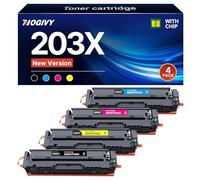NOGIVY 203X CF540X Toner Cartridges Replacement for HP 203A 203X Compatible with Color Laserjet Pro MFP M281fdw M254dw M281fdn M280nw M254nw M254dn M281cdw (1Black 1Cyan 1Yellow 1Magenta, 4-Pack)