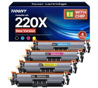 NOGIVY 220X W2200X Toner Cartridges Replacement for HP 220X 220A Compatible with HP Color Laserjet Pro MFP 4302DW 4302FDW 4202DW 4302FDN 4202DN W2201X W2202X W2203X (Black Cyan Yellow Magenta, 4-Pack)
